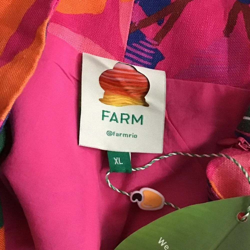 FARM RIO Macaw Side Buttons Mini Dress Multi - Picture 15 of 16